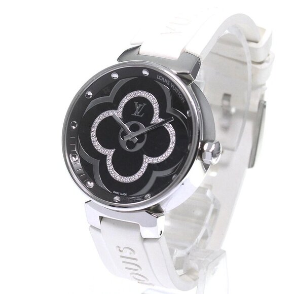 LOUIS VUITTON Tambour Moon Divine QA020 black Dial Quartz Ladies Watch_826211 - Picture 1 of 7